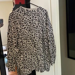 Loft Sweater; size 24, cheetah print